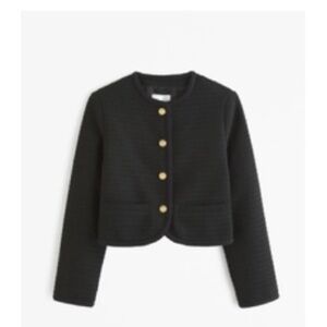 A&F Collarless Tweed Jacket *NWT*